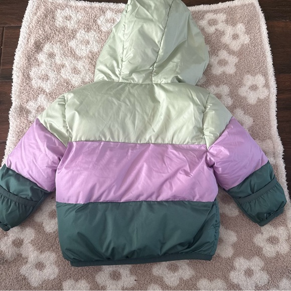 Swiss Tech Puffer Jacket Girls Size 18 Month Snow Cold Weather Striped Purple - Picture 6 of 7